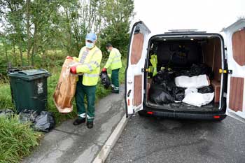 Refuse Clean Up along the A59